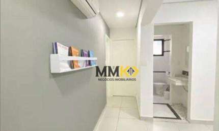 Sala comercial com 4 salas para alugar no Macuco, Santos 