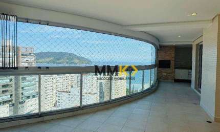 Cap Ferrat, andar alto e vista mar com 4 dormitórios, 204 m² - venda por R$ 3.300.000 ou aluguel por R$ 18.000/mês - Embaré - Santos/SP