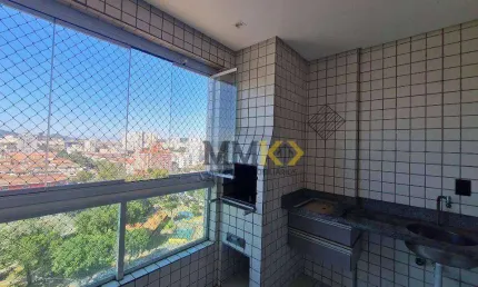 Apartamento com 3 dormitórios para alugar, 100 m² no aparecida - santos/sp