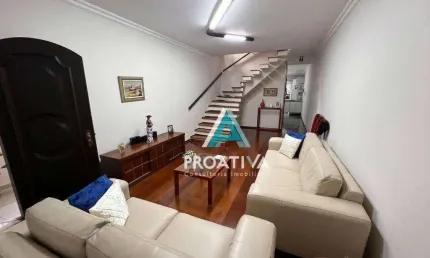 Sobrado com 3 dormitórios à venda, 209 m² - parque marajoara - santo andré/sp