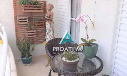 Apartamento com 3 dormitórios à venda, 80 m²  - vila valparaíso - santo andré/sp