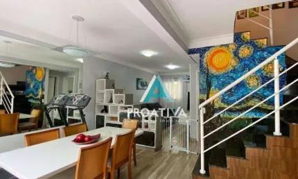 Sobrado em condomínio fechado com 3 dormitórios à venda, 135 m² por r$ 848.000 - vila são pedro - santo andré/sp