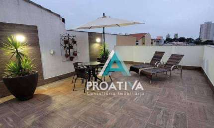 Cobertura com 3 dormitórios à venda, 180 m²- Campestre - Santo André/SP
