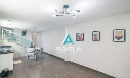 Sobrado com 4 dormitórios à venda, 208 m²  - Vila Scarpelli - Santo André/SP