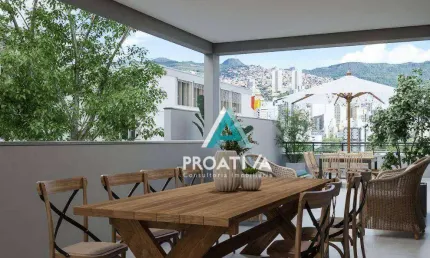 Cobertura com 3 dormitórios à venda, 174 m² - jardim - santo andré/sp