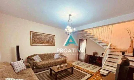 Sobrado com 3 dormitórios à venda, 192 m²- Vila Homero Thon - Santo André/SP