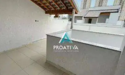 Cobertura com 2 dormitórios à venda, 92 m² - vila humaitá - santo andré/sp