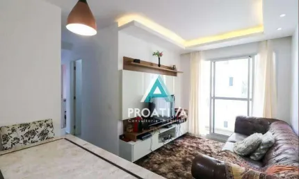 Apartamento com 3 dormitórios à venda, 47 m² - vila homero thon - santo andré/sp