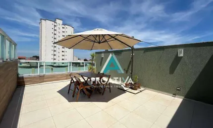Cobertura com 3 dormitórios à venda, 160 m² - santa maria - santo andré/sp