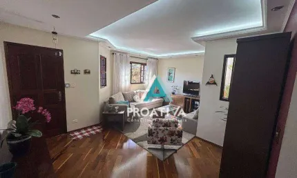 Sobrado com 3 dormitórios à venda, 192 m² - vila scarpelli - santo andré/sp