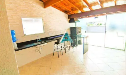 Cobertura com 2 dormitórios à venda, 198 m² - vila scarpelli - santo andré/sp