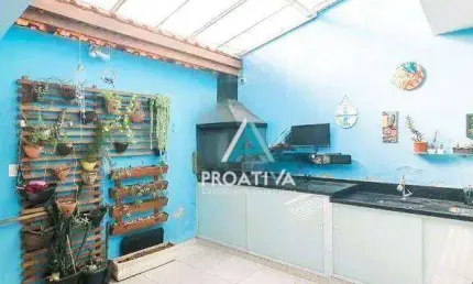 Sobrado à venda, 111 m² por R$ 510.000,00 - Vila Scarpelli - Santo André/SP