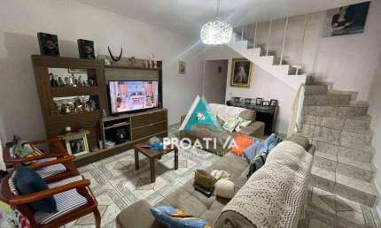 Sobrado com 2 dormitórios à venda, 137 m² - Santa Maria - Santo André/SP