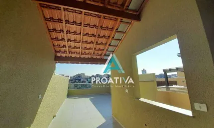 Cobertura com 2 dormitórios à venda, 100 m² - jardim santo alberto - santo andré/sp