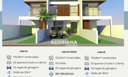Casa com 3 quartos à venda na rua marinas do campeche, 325, campeche, florianópolis por r$ 1.190.000