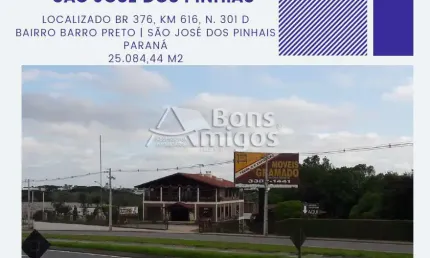 Terreno à venda na rodovia br-376, 301 d, barro preto, são josé dos pinhais por r$ 7.839.000