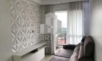 Apartamento com 02 dormitórios sendo 01 suíte, sala integrada com a cozinha, 01 banheiro, terraço grill envidraçado, área de serviço e 01 vaga