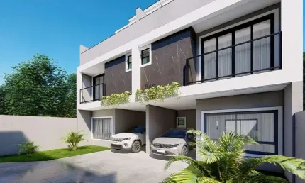 Charmoso Sobrado de 3 Dormitorios em Condominio no Uberaba, Curitiba