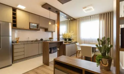 Apartamento novo, 02 dormitorios em santa felicidade