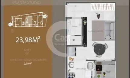 Apartamento com 1 quarto à venda na rua umuarama, --, vila prudente, são paulo, 23 m2 por r$ 226.000