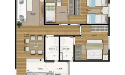 Apartamento com 3 quartos à venda na rua rego barros, --, vila formosa, são paulo, 61 m2 por r$ 390.000