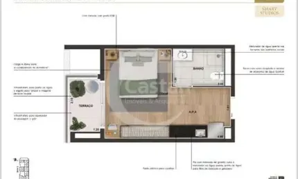 Apartamento com 1 quarto à venda na rua coronel sousa reis, --, vila zilda (tatuapé), são paulo, 26 m2 por r$ 320.000