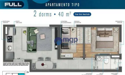 Apartamento Novo, à venda na Vila Paulicéia - 40 m² - São Paulo/SP