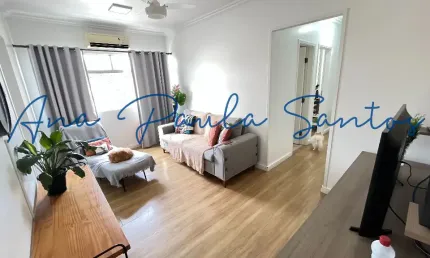 OPORTUNIDADE VILA BELMIRO! Reformado e charmoso apartamento de 2 dorms com vaga fechada a venda em Santos – SP