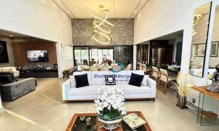 Casa de revista Térrea Villagio do Engenho Linda e sofisticada decoração 3 amplas suítes Salas Integradas Gourmet Piscina Spa 4 vagas Jardins