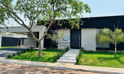 Casa Nova Térrea Condomínio Villagio do Engenho 4 suítes Salas integradas ao gourmet planejados cozinha/home pé direito duplo persianas elétricas