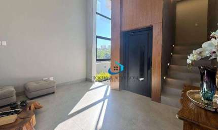 Casa Alto Padrão com Elevador Cond. Bellevie Decorada Completa 4 suites Gourmet Integrado ao Home e Jantar Linda vista Piscina Aquecida Jardim