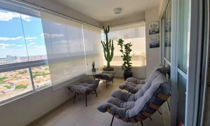 Apartamento montado de 139m² na região central com 3 suítes  e 3 vagas de garagem, móveis planejados, localização privilegiada