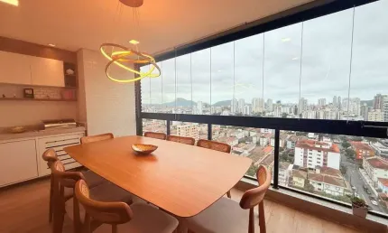 Apartamento à venda, 2 quartos, 1 suíte, 2 vagas, aparecida - santos/sp