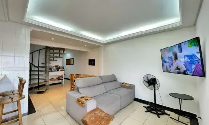 Cobertura com 2 quartos para alugar na Rua Caramuru, 50, Estuário, Santos