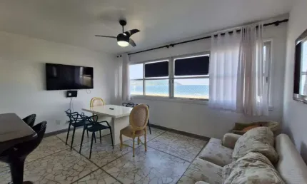 Apartamento com 2 Dormitórios, Vista Mar, para alugar no Gonzaga - Santos/SP