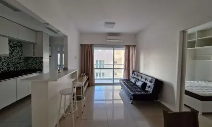 Apartamento para aluguel, 1 quarto, 1 suíte, 1 vaga, gonzaga - santos/sp