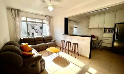 Apartamento para alugar 2 quartos 1 suíte na praia da aparecida, em santos