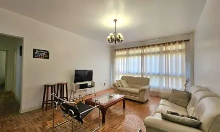 Apartamento, 3 dormitórios, 1 vaga, pé na areia - josé menino - santos - sp