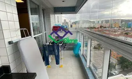 Apartamento para venda em santos, boqueirão, 1 dormitório, 1 suíte, 2 banheiros, 1 vaga