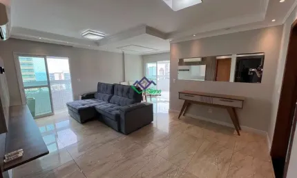 Apartamento para Venda em Praia Grande, Guilhermina, 3 dormitórios, 1 suíte, 2 banheiros, 2 vagas