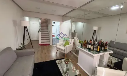 Cobertura para venda em santos, boqueirão, 2 dormitórios, 1 suíte, 3 banheiros, 2 vagas