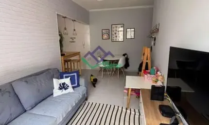 Apartamento para venda em santos, marapé, 2 dormitórios, 1 banheiro, 1 vaga