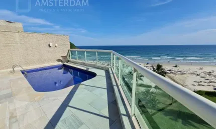 Luxuosa cobertura à venda na Riviera de Bertioga-SP com 4 suítes, 6 banheiros, 5 vagas de garagem e 564,20 m².