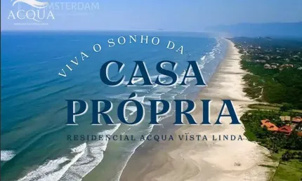 Viva o sonho da casa própria na praia, Residencial Acqua Vista Linda em Bertioga!