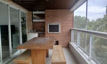 Aluguel Anual de Apartamento de Luxo na Riviera de Bertioga-SP: 3 Quartos, 1 Suíte, 2 Salas, 2 Banheiros, 2 Vagas, 93 m²