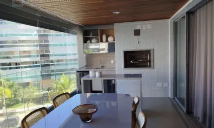 Apartamento de luxo à venda em Riviera, Bertioga-SP: 3 quartos, 2 suítes, 2 salas, 2 vagas de garagem, 140,78 m² de área.