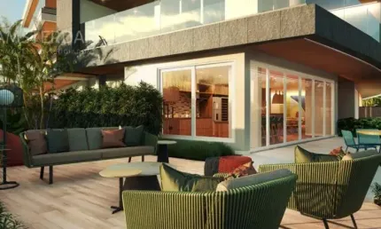 Apartamento à beira-mar na riviera: 132,99m², 2 salas, 5 banheiros e 2 vagas. agende sua visita!