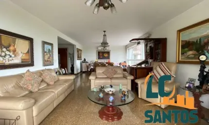 Apartamento com 4 quartos à venda na rua oswaldo cruz, 559, boqueirão, santos, 194 m2 por r$ 1.600.000