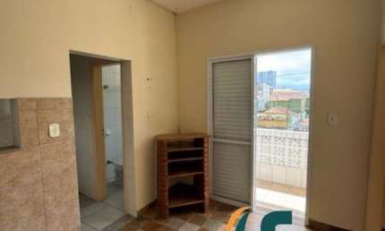 APARTAMENTO DE 1 DORMITÓRIO NO EMBARÉ  COM SACADA  E VISTA LIVRE - PRÉDIO FRENTE MAR.