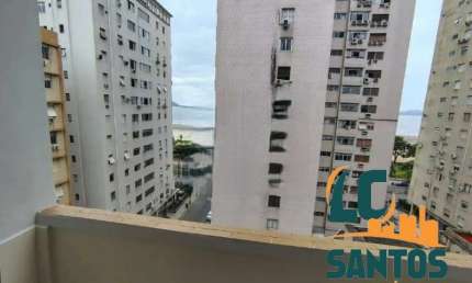 APARTAMENTO NO BOQUEIRÃO COM VARANDA NA ESQUINA DA PRAIA - VISTA PARCIAL PRO MAR